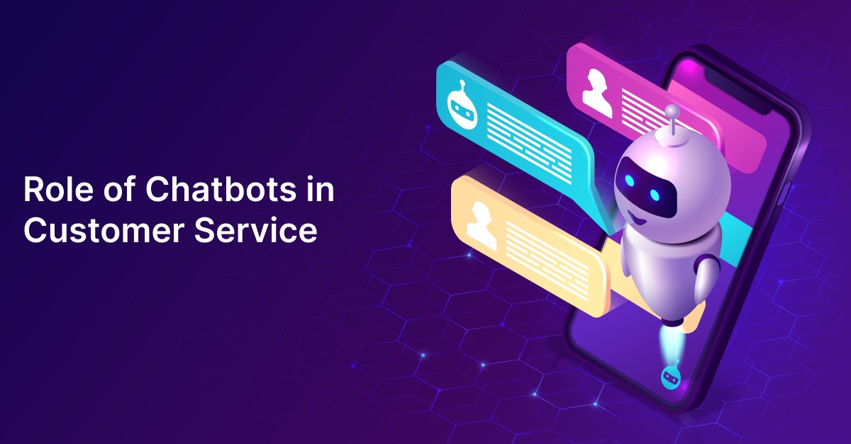 Illustration showcasing the evolving Role of Chatbots in Customer Service, emphasizing AI and NLP advancements