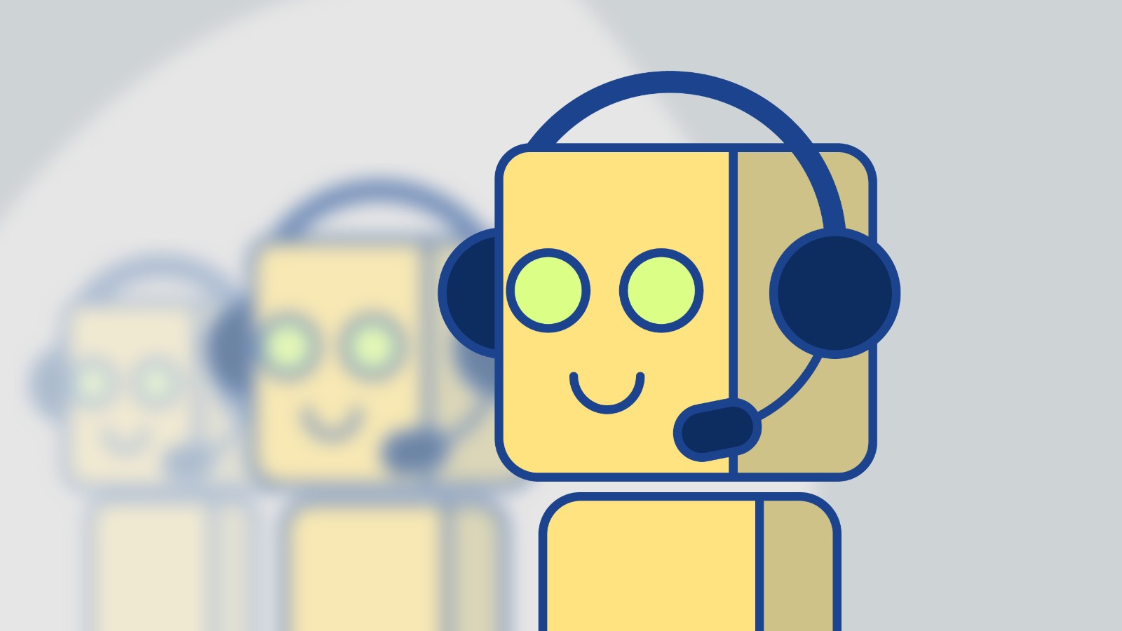 Animated image showing a robot insinuating IT Help Desk