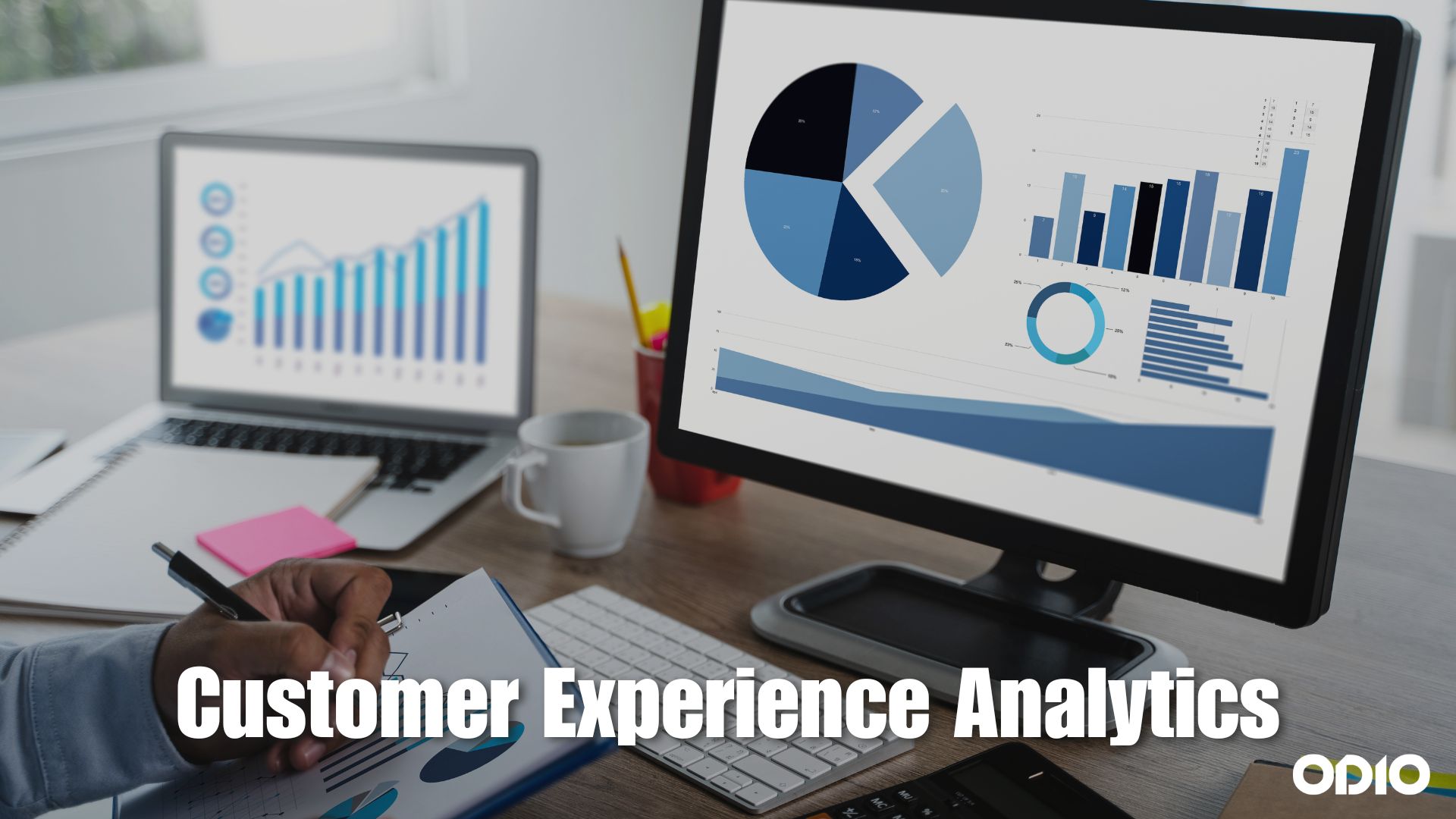 Image showing Customer Experience Analytics via graphs and pie charts