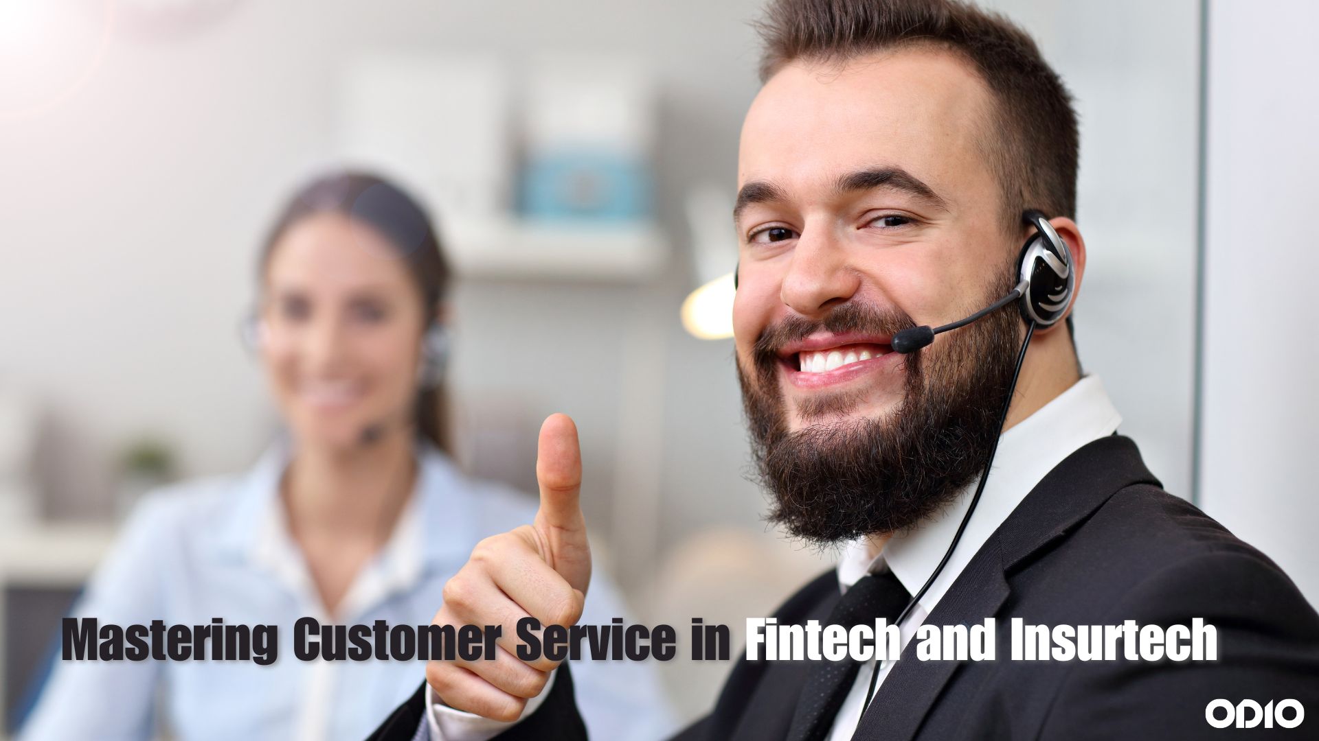 Image showing happy customer support agent giving a thumbs up
