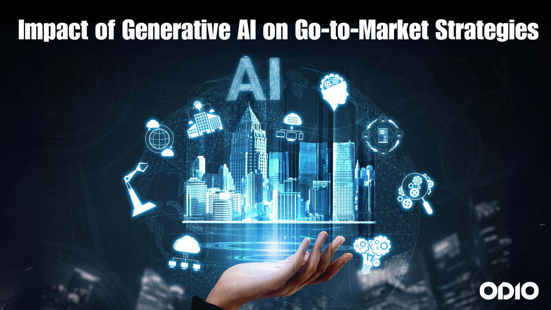 AI related icons to show the impact of Generative AI on Go-to-Market Strategies